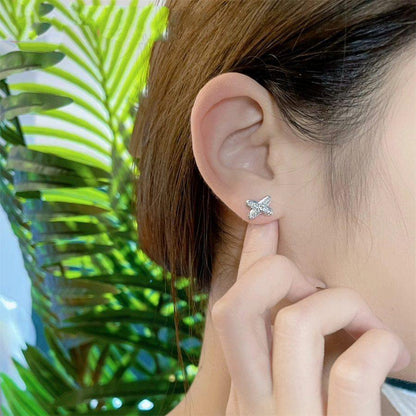 [Everoly JW]JEUX DE SILVER DIAMOND EARRINGS