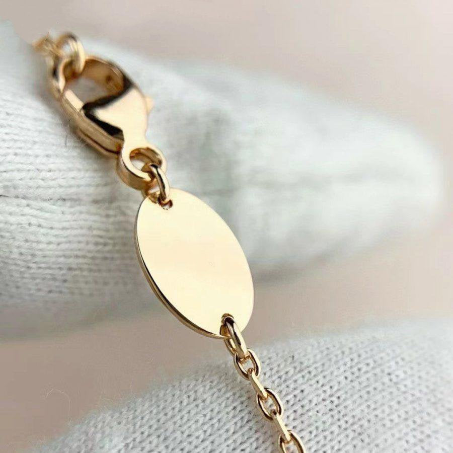 [Everoly JW]JEUX DE BRACELET MALACHITE PINK GOLD DIAMONDS