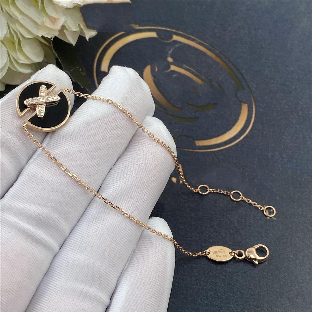 [Everoly JW]JEUX DE BRACELET ONYX PINK GOLD DIAMOND