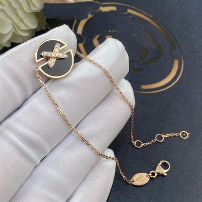 [Everoly JW]JEUX DE BRACELET ONYX PINK GOLD DIAMOND