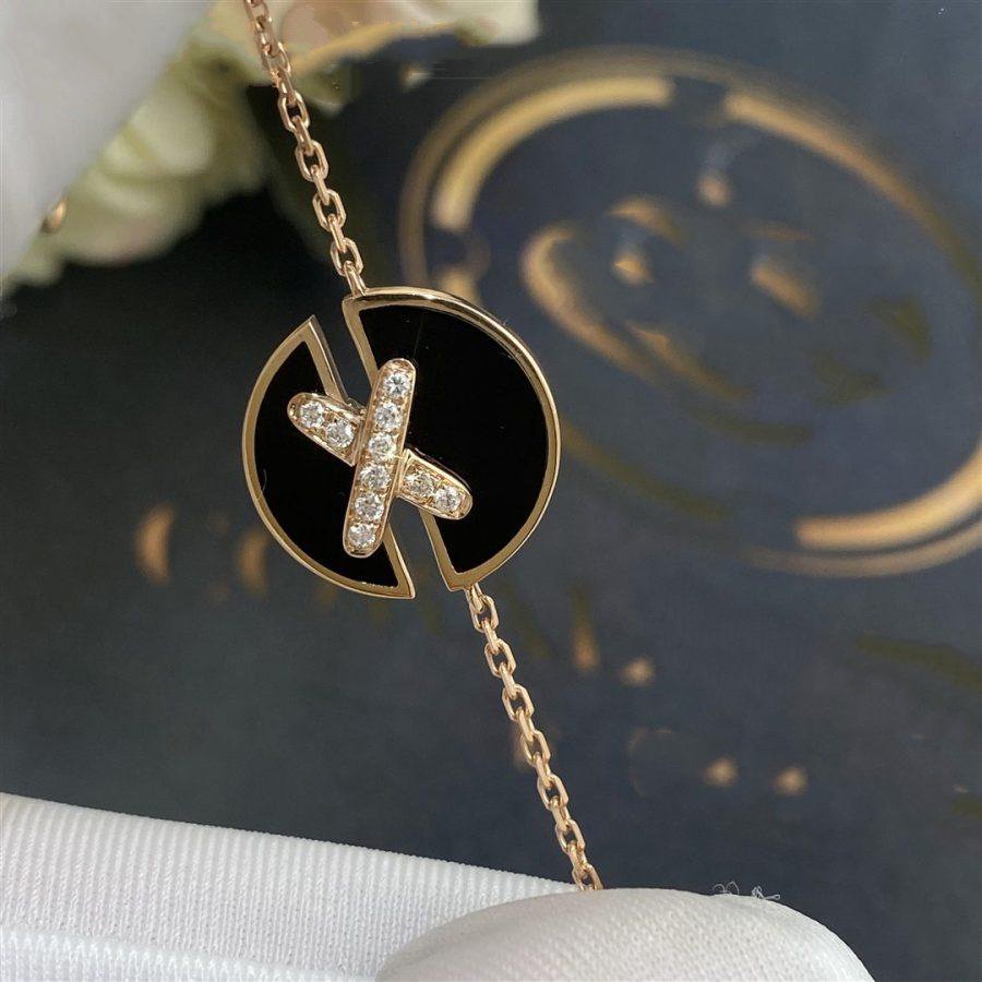 [Everoly JW]JEUX DE BRACELET ONYX PINK GOLD DIAMOND