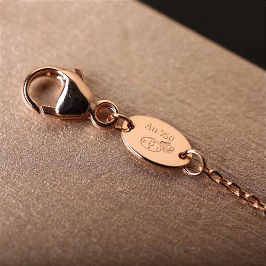 [Everoly JW]JEUX BRACELET BLUE AGATE PINK GOLD 1 DIAMOND