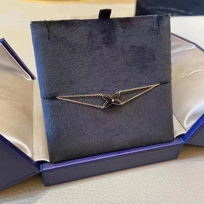 [Everoly JW]JEUX BRACELET ONYX PINK GOLD 1 DIAMOND