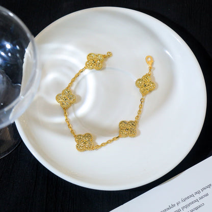 [Everoly JW]CLOVER 5 MOTIFS BRONZING BRACELET