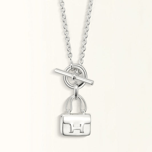 [Everoly JW]POP H PEDANT SILVER NECKLACE
