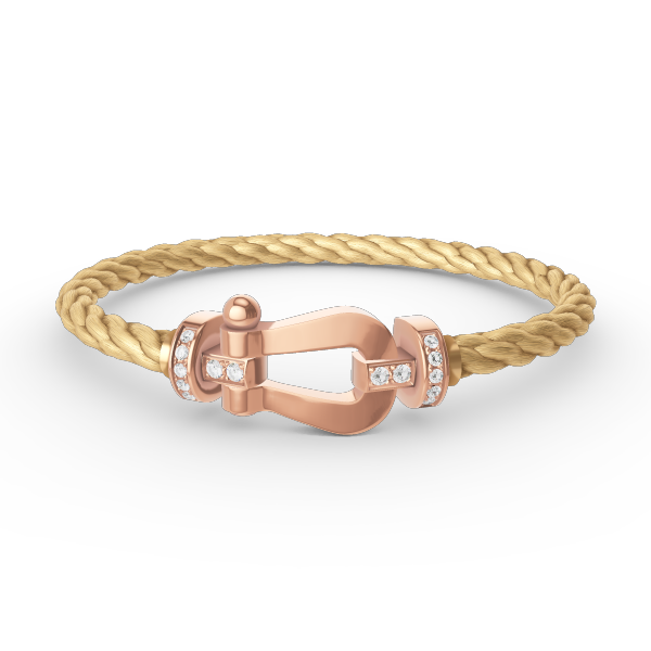 [Everoly JW]FORCE LARGE HORSESHOE HALF DIAMOND BRACELET ROSE GOLD