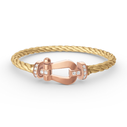 [Everoly JW]FORCE LARGE HORSESHOE HALF DIAMOND BRACELET ROSE GOLD