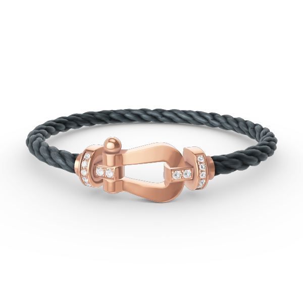[Everoly JW]FORCE LARGE HORSESHOE HALF DIAMOND BRACELET ROSE GOLD