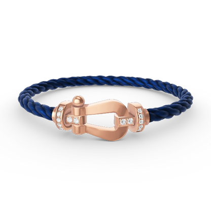[Everoly JW]FORCE LARGE HORSESHOE HALF DIAMOND BRACELET ROSE GOLD