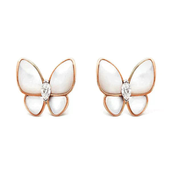 [Everoly JW]BUTTERFLY MOP DIAMOND EARRINGS