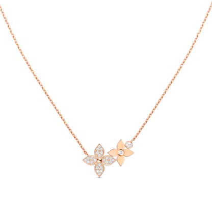 [Everoly JW]STAR BLOSSOM NECKLACE PINK GOLD DIAMONDS