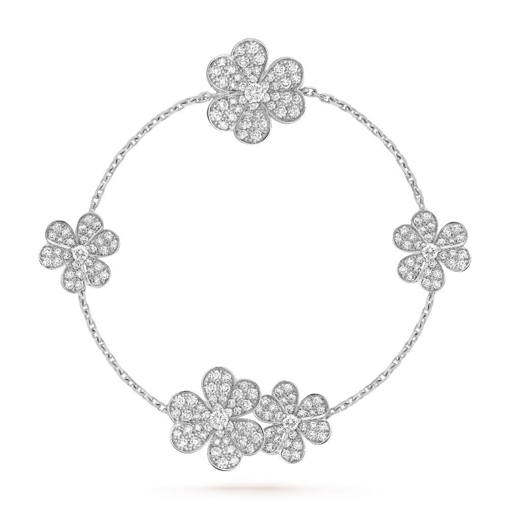[Everoly JW]FRIVOLE SILVER 5 FLOWERS BRACELET