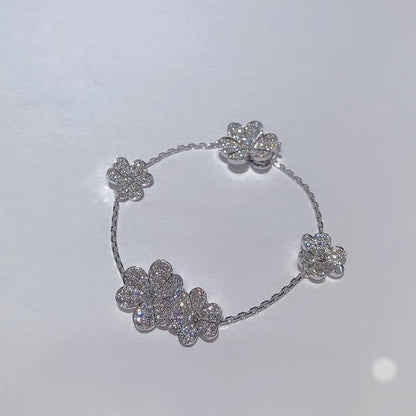 [Everoly JW]FRIVOLE SILVER 5 FLOWERS BRACELET
