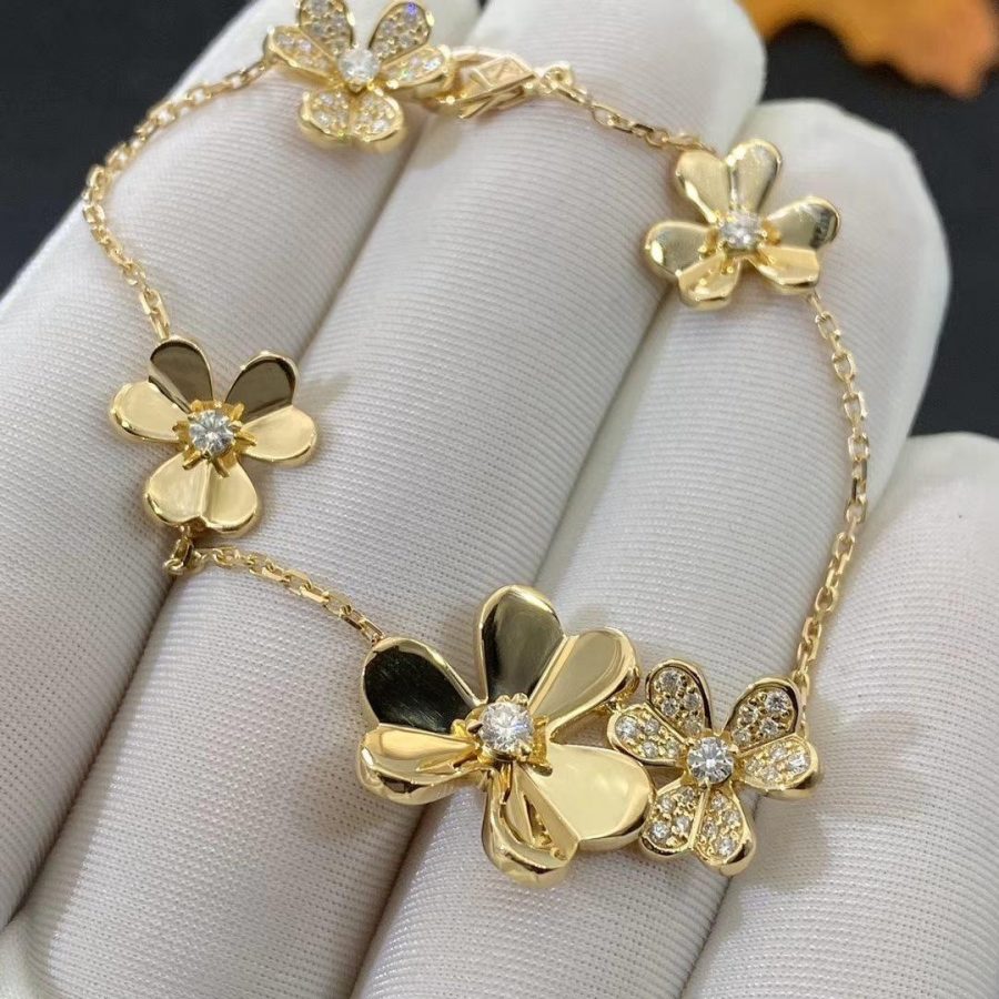 [Everoly JW]FRIVOLE GOLD 5 FLOWERS BRACELET