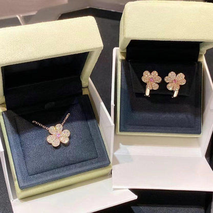 [Everoly JW]FRIVOLE ROSE GOLD FLOWER DIAMOND NECKLACE