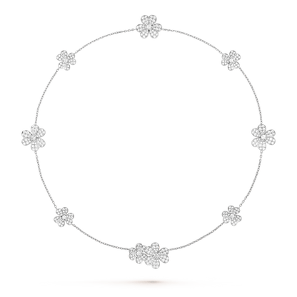 [Everoly JW]FRIVOLE SILVER 9 FLOWERS NECKLACE
