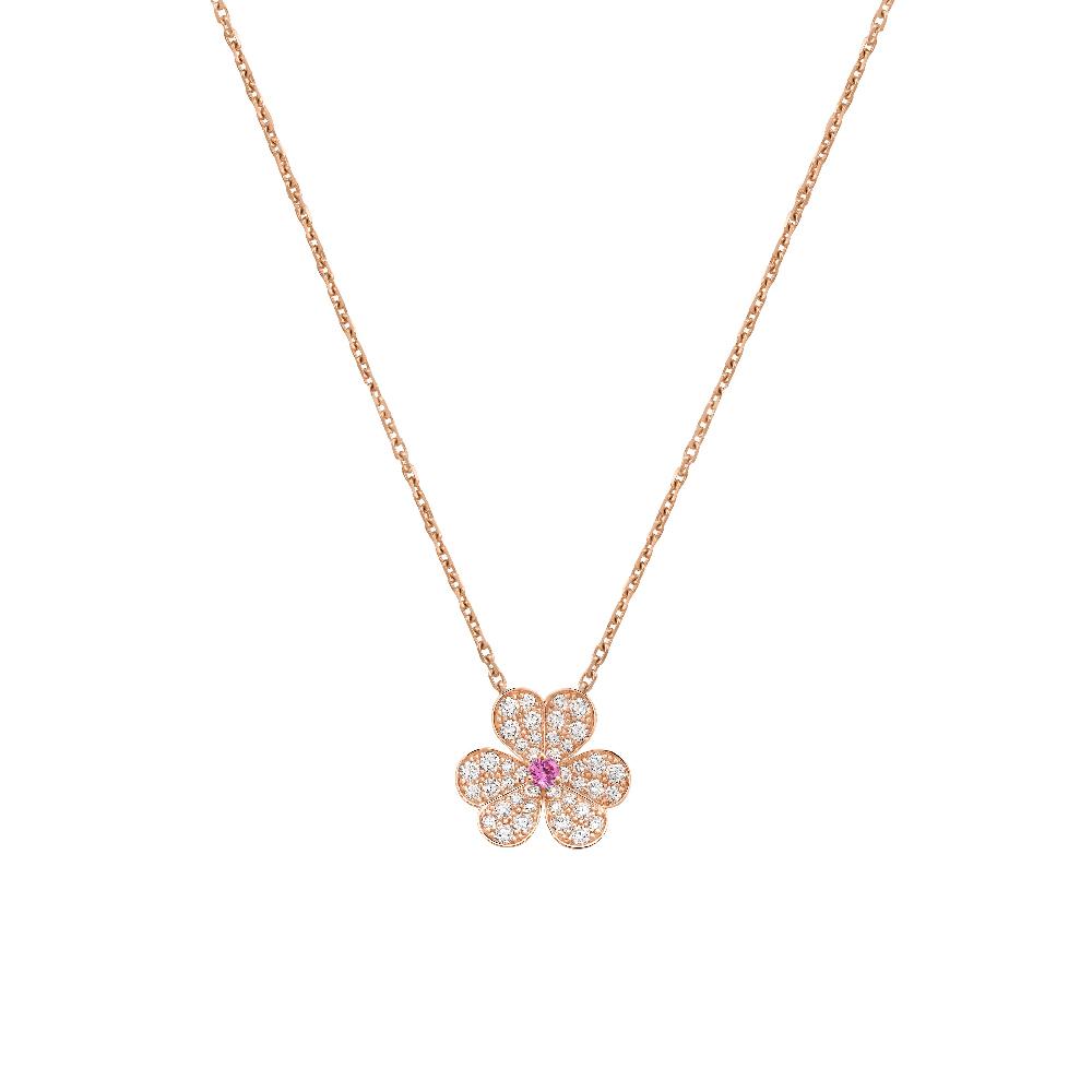 [Everoly JW]FRIVOLE ROSE GOLD FLOWER DIAMOND NECKLACE