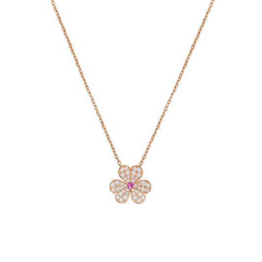 [Everoly JW]FRIVOLE ROSE GOLD FLOWER DIAMOND NECKLACE
