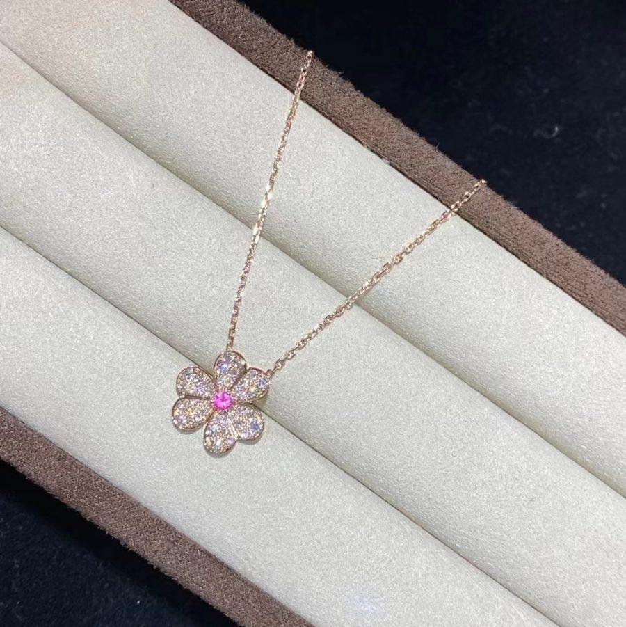 [Everoly JW]FRIVOLE ROSE GOLD FLOWER DIAMOND NECKLACE