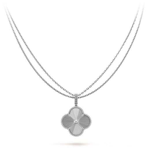 [Everoly JW]CLOVER 25MM SILVER BIG CLOVER NECKLACE