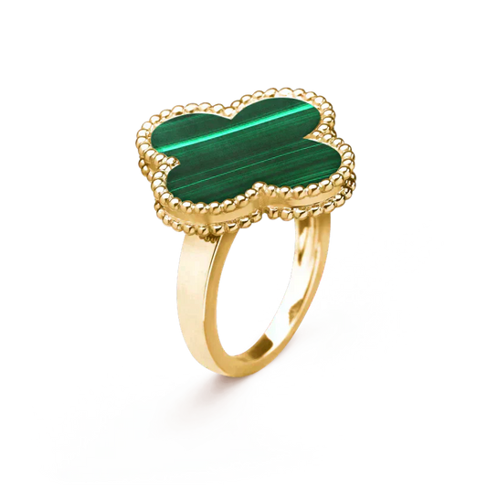 [Everoly JW]CLOVER MALACHITE RING