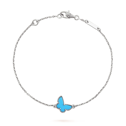[Everoly JW]BUTTERFLY TURQUOISE BUTTERFLY BRACELET SILVER