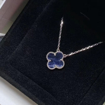 [Everoly JW]CLOVER 15MM PIETERSITE NECKLACE SILVER