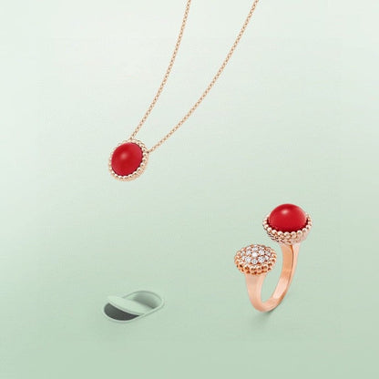 [Everoly JW]PERLEE COULEURS DIAMOND ROSE GOLD BETWEEN THE FINGER RING