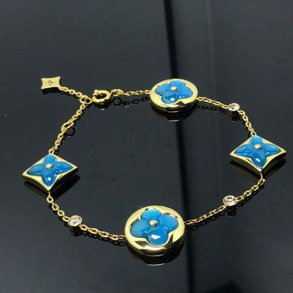 [Everoly JW]STAR AND SUN 4 MOTIF BLUE BRACELET