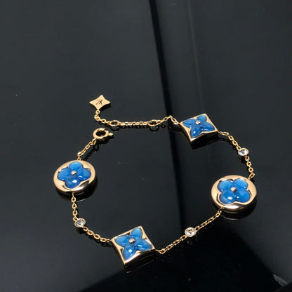 [Everoly JW]STAR AND SUN 4 MOTIF BLUE BRACELET
