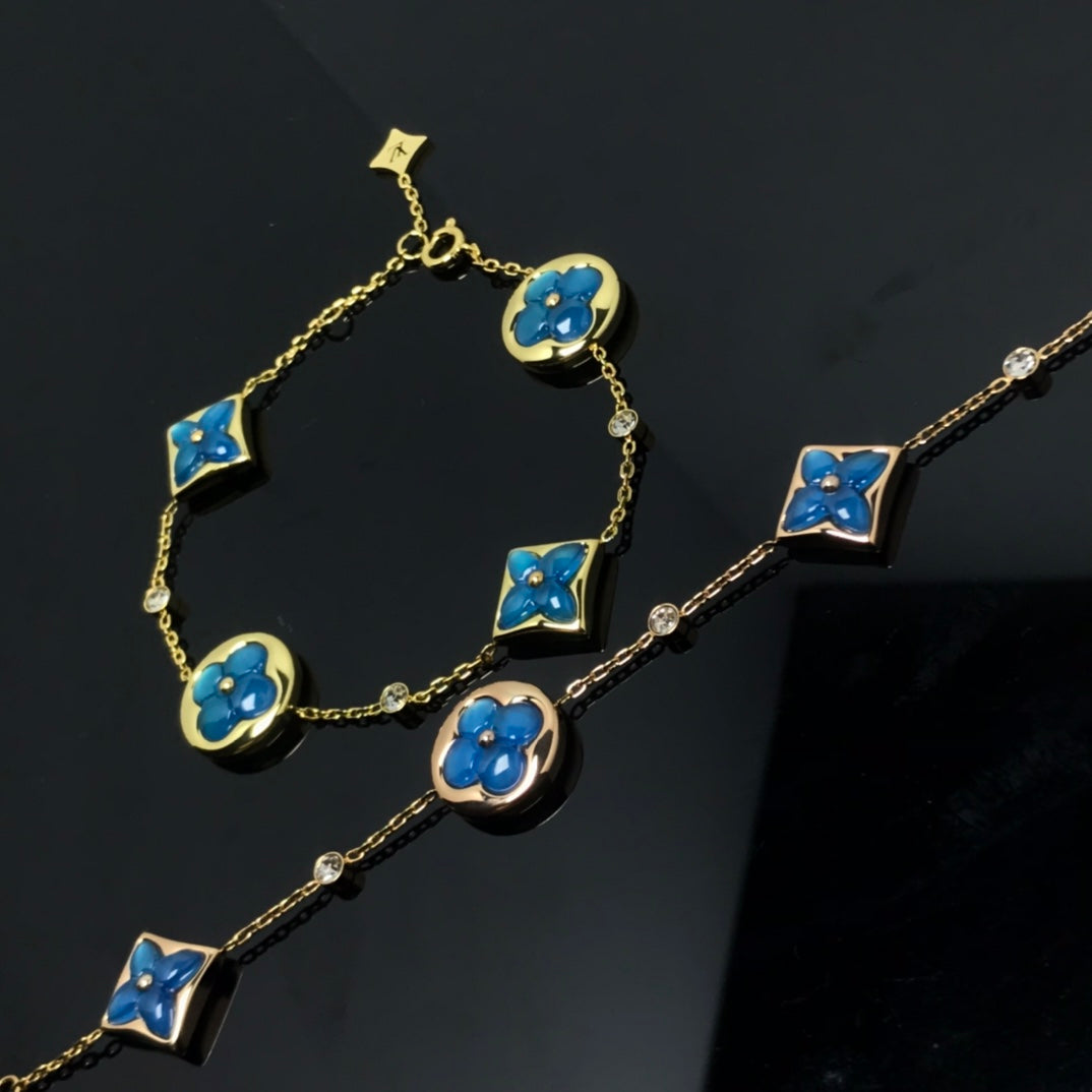 [Everoly JW]STAR AND SUN 4 MOTIF BLUE BRACELET